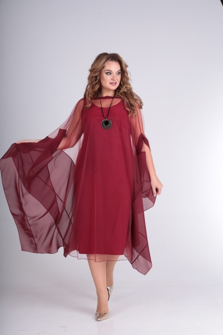 Вечернее платье Andrea Style 00128 бордо размер 50-60 #2