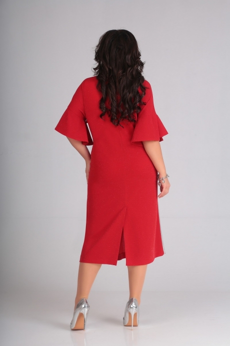 Вечернее платье Andrea Style 00125 красный размер 52-58 #4