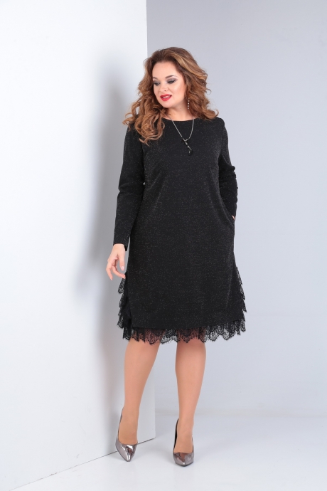 Платье Andrea Style 00226 чёрный размер 52-58 #1