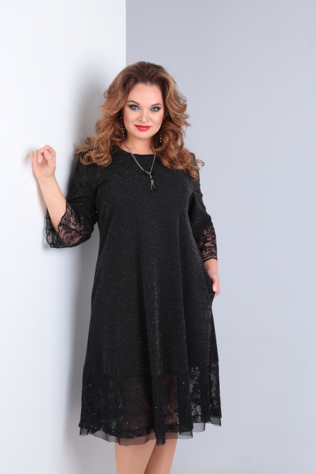 Вечернее платье Andrea Style 0048 гипюр-нежный размер 52-58 #4