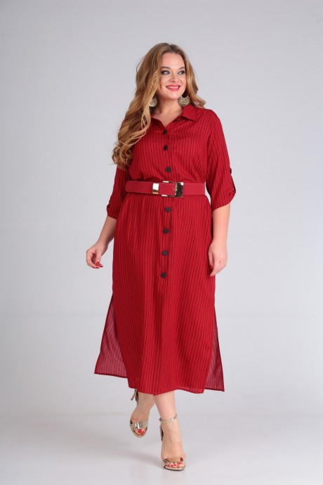 Платье Andrea Style 00257 красный размер 52-56 #1