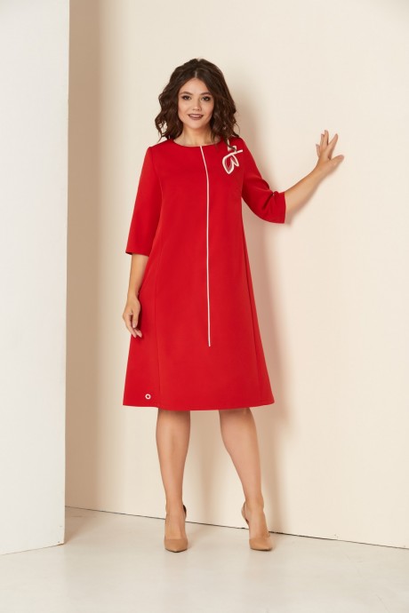 Платье Andrea Style 00290 красный размер 52-56 #1