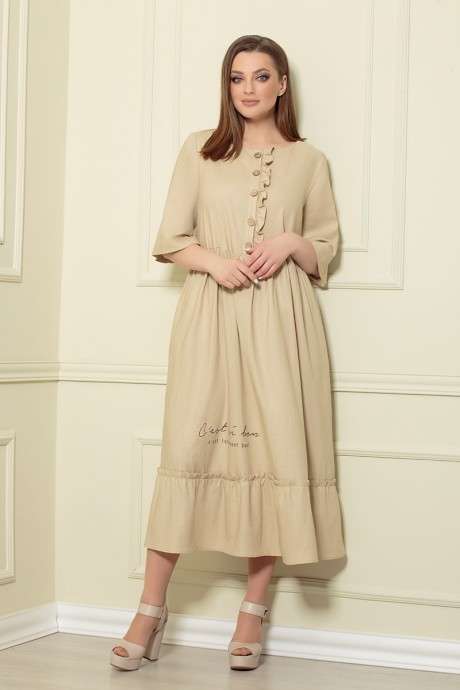 Платье Andrea Style 359 /1 беж размер 54-58 #1