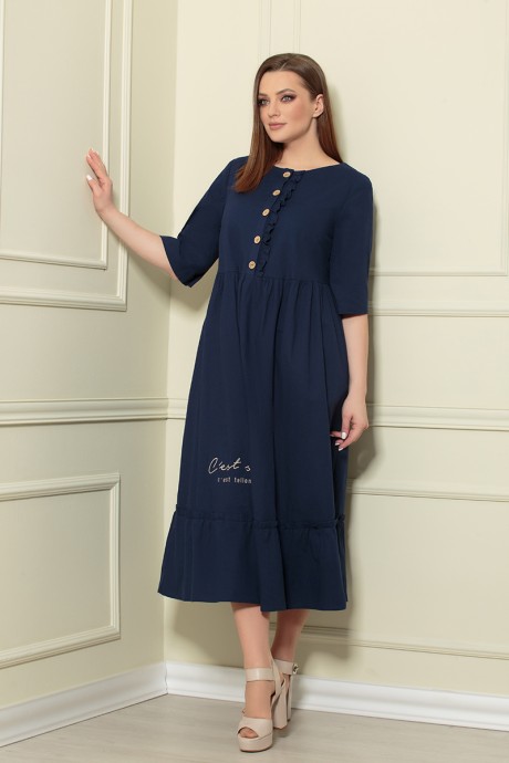 Платье Andrea Style 359 /12 синий размер 54-58 #1