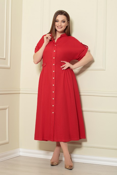 Платье Andrea Style 0360 /8 Красный размер 52-56 #1