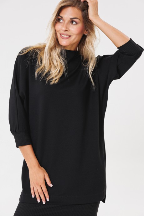 Джемпер (кофта) PRATA wear s007 черный размер 42-50 #1