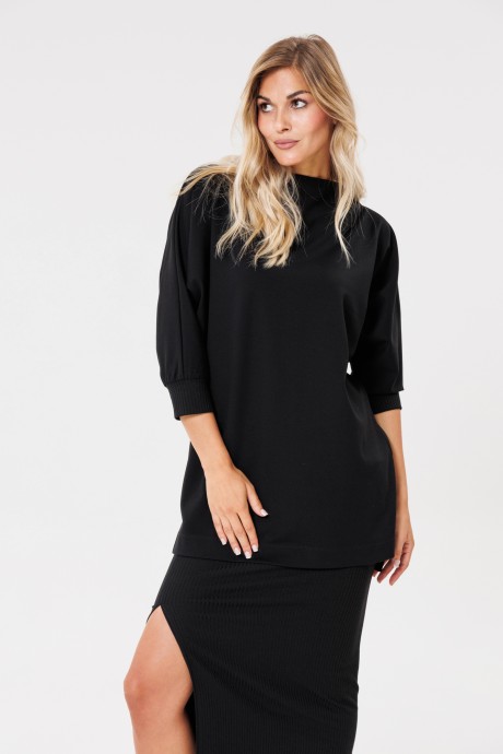 Джемпер (кофта) PRATA wear s007 черный размер 42-50 #4