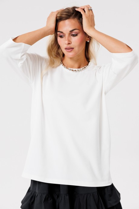Джемпер (кофта) PRATA wear s010 молочный размер 42-50 #2