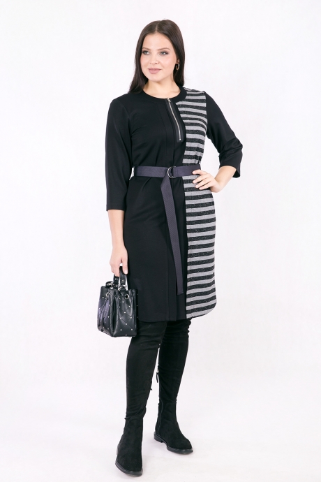 Платье Daloria 1600 черный-серый размер 46-52 #1