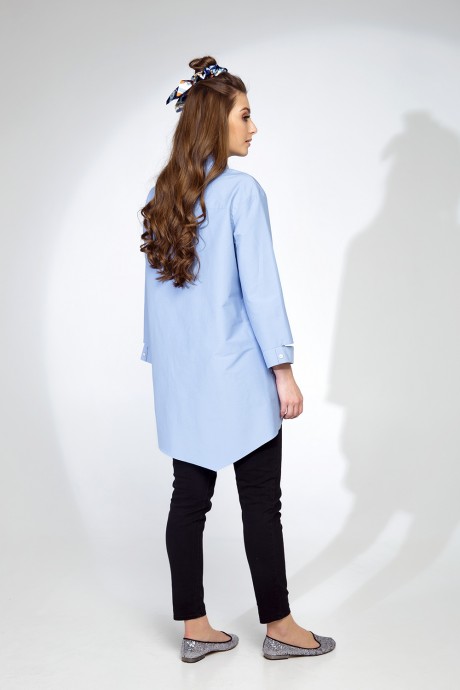 Блузка Daloria 6097 голубой размер 46-58 #4