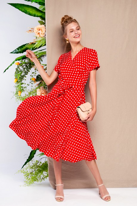 Платье Daloria 1700 красный размер 42-52 #1