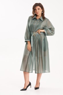 Платье KaVari plus size 1121 .1 бирюза #1