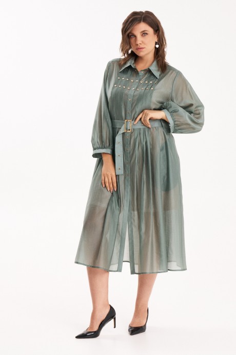 Платье KaVari plus size 1121 .1 бирюза размер 46-56 #1