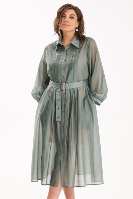 Платье KaVari plus size 1121 .1 бирюза размер 46-56 #2