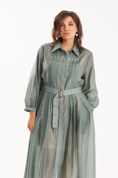 Платье KaVari plus size 1121 .1 бирюза размер 46-56 #3