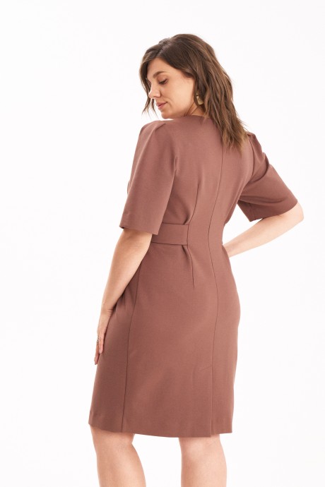 Платье KaVari plus size 1122 .1 коричневый размер 44-54 #3