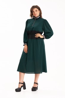 Платье KaVari plus size 1123 изумруд #1