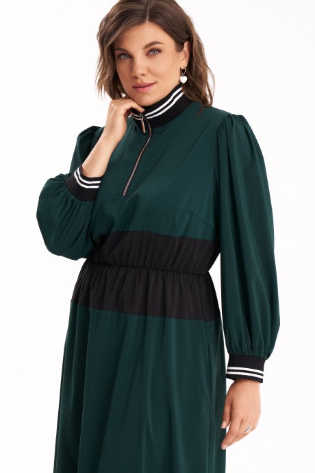Платье KaVari plus size 1123 изумруд размер 44-54 #5