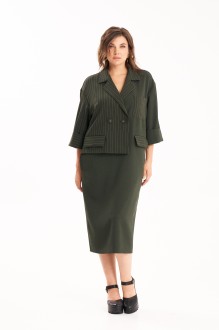 Платье KaVari plus size 1124 хаки #1