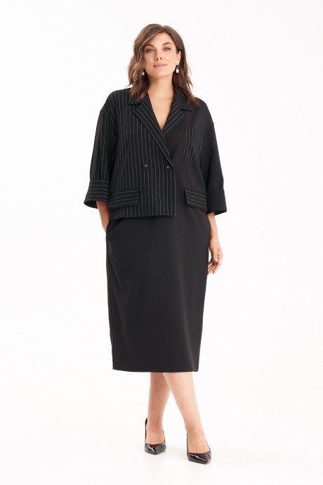 Платье KaVari plus size 1124 .1 черный размер 50-60 #1