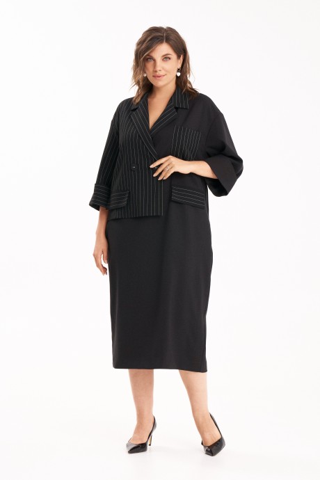 Платье KaVari plus size 1124 .1 черный размер 50-60 #3