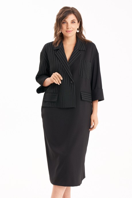 Платье KaVari plus size 1124 .1 черный размер 50-60 #4