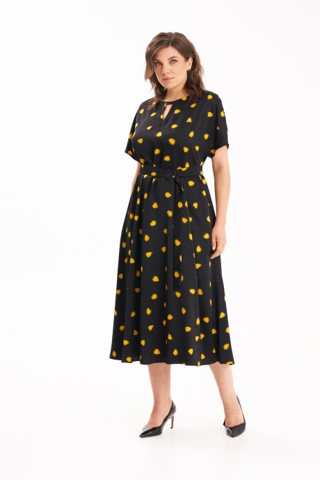 Платье KaVari plus size 1125 черный размер 44-54 #1