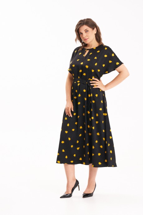Платье KaVari plus size 1125 черный размер 44-54 #3