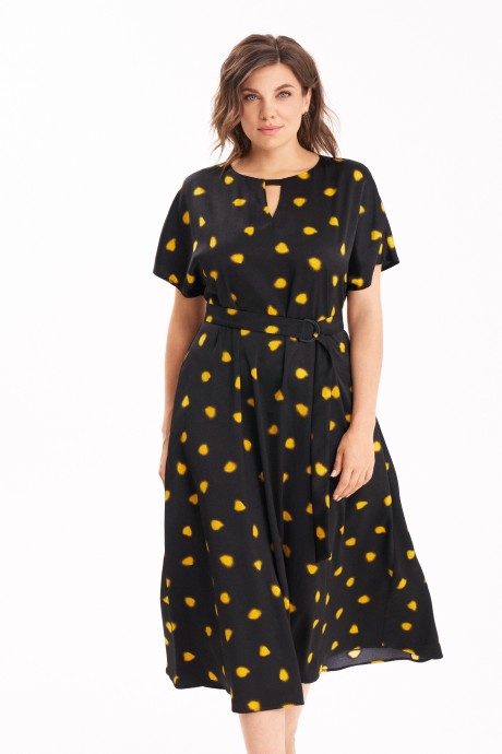 Платье KaVari plus size 1125 черный размер 44-54 #4