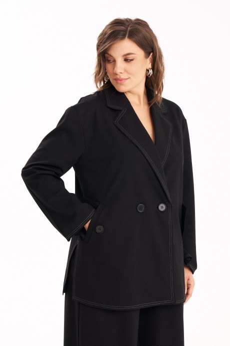 Костюм/комплект KaVari plus size 8049 двойка черный размер 48-58 #3