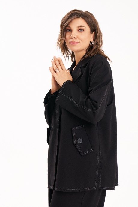 Костюм/комплект KaVari plus size 8049 двойка черный размер 48-58 #4