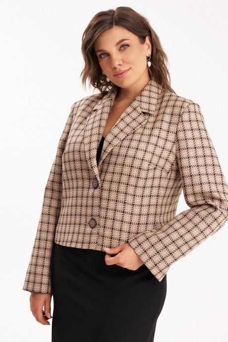 Костюм/комплект KaVari plus size 8050 двойка .1 бежевый, черный размер 44-60 #3