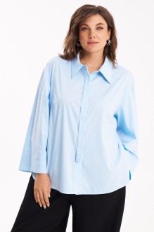 Рубашка KaVari plus size 4021 голубой #1