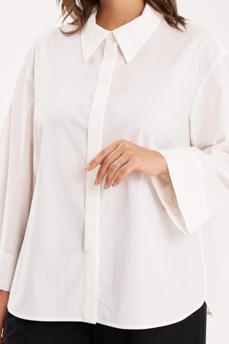 Рубашка KaVari plus size 4021 .1 белый размер 48-58 #3
