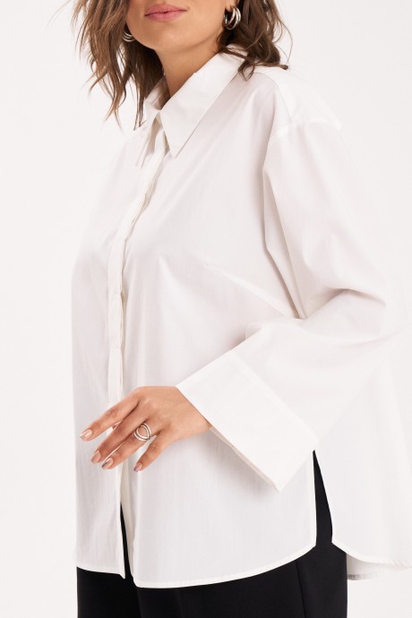 Рубашка KaVari plus size 4021 .1 белый размер 48-58 #5