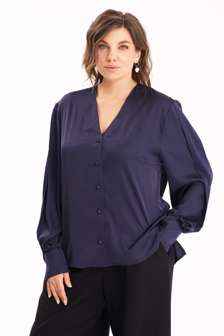 Блузка KaVari plus size 4022 синий размер 46-56 #1