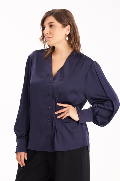 Блузка KaVari plus size 4022 синий размер 46-56 #3