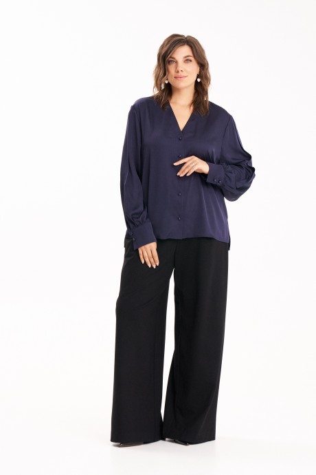Блузка KaVari plus size 4022 синий размер 46-56 #5