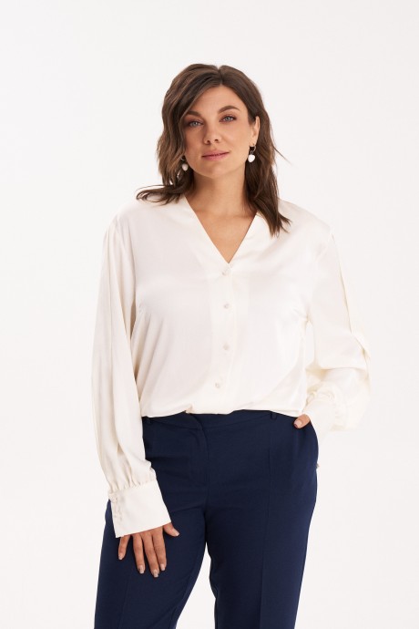 Блузка KaVari plus size 4022 .1 белый размер 46-56 #3