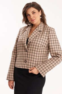 Жакет (пиджак) KaVari plus size 6009 .1 бежевый #1