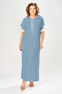 Платье KaVari plus size 1150 .1 голубое