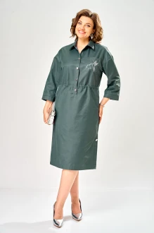 Платье KaVari plus size 1159 хаки