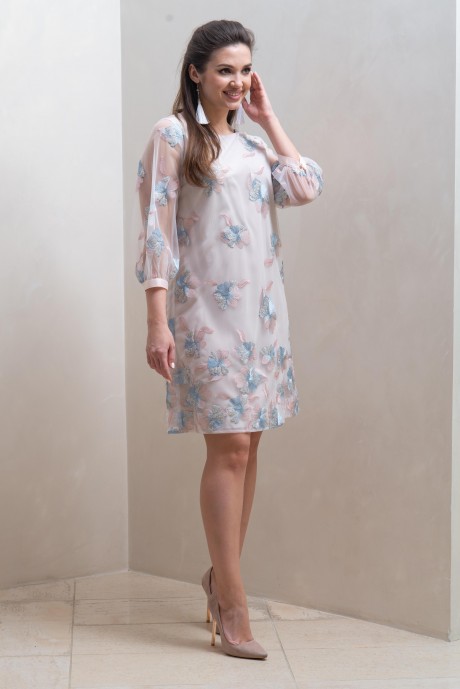 Вечернее платье Condra 4296 розовый-голубой размер 44-52 #1