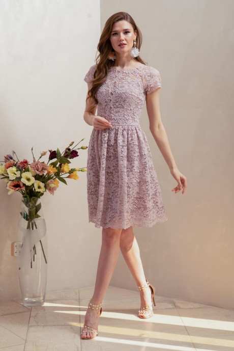 Вечернее платье Condra 4318 бежевый-розовый размер 42-50 #2