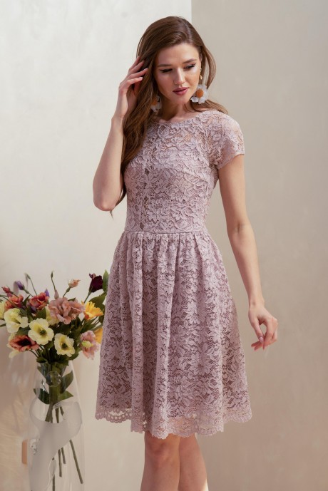 Вечернее платье Condra 4318 бежевый-розовый размер 42-50 #3