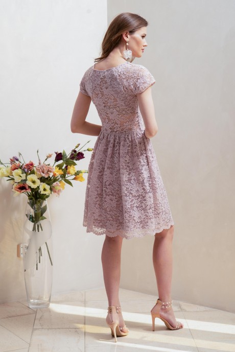 Вечернее платье Condra 4318 бежевый-розовый размер 42-50 #4