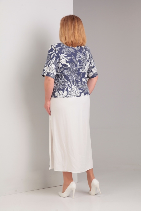 Diamant 1297 синие цветы с белым пл #2