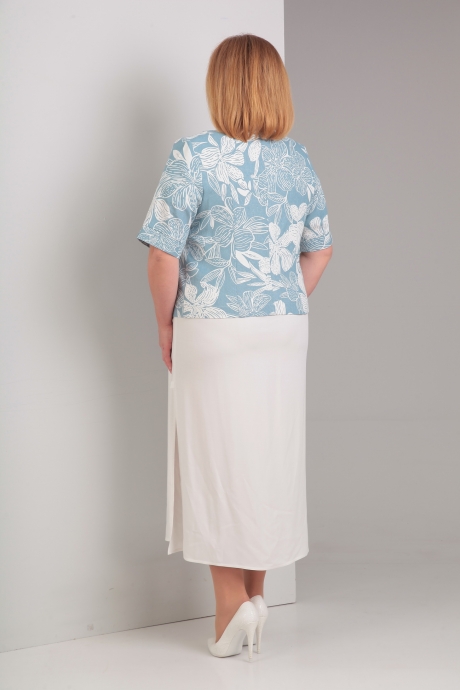 Diamant 1297 голубые цветы с белым пл #2