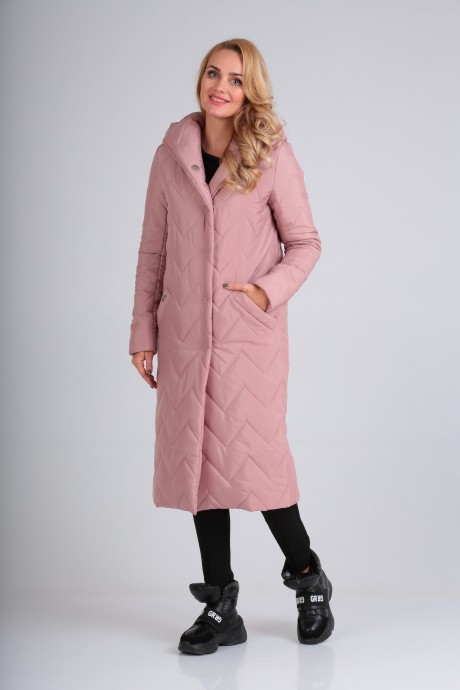 Пальто Diamant 1549 розовый размер 40-44 #2