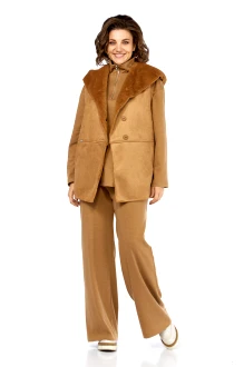 Брючный костюм Diamant 2127 тройка коричневый